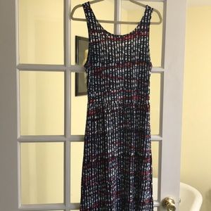 Merona Red and Blue Patterned Dress